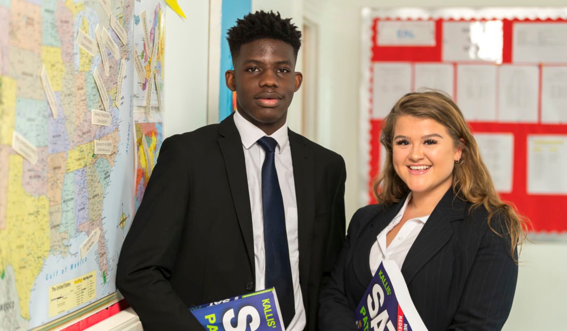 wycliffe senior holding their SAT books